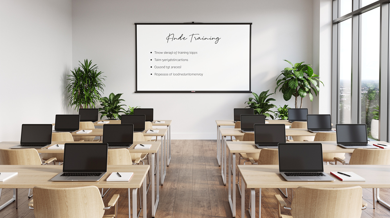 Intérieur lumineux d'un studio de formation en écriture et production média
